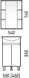 Corozo Мебель для ванной Джуно 50 М белая – фотография-8